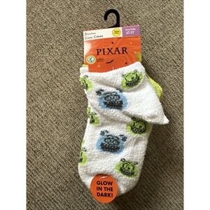 Disney‎ Pixar Monster's Inc Toddlers 3- Pack Cozy Crews Quarter Socks, 4T-5T NEW